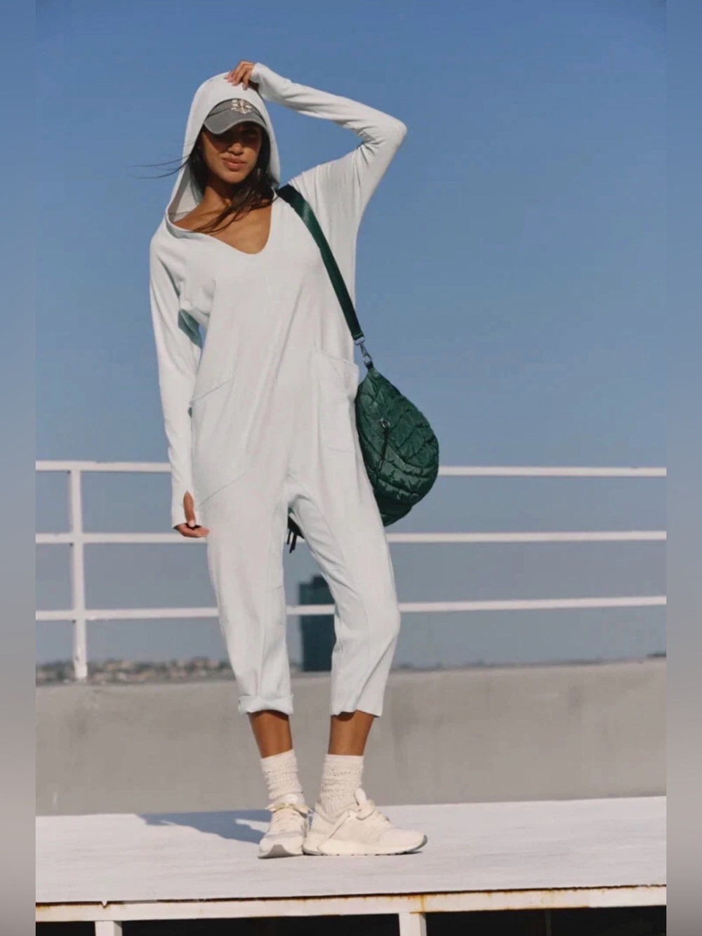 NWT FP Movement Hot Shot Long Sleeve Jumpsuit - Picture 3 of 5